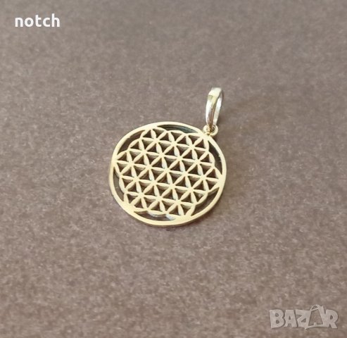 Златна висулка "цветето на живота", снимка 3 - Колиета, медальони, синджири - 33972080