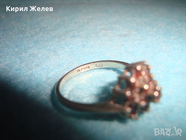 СТАР РУБИНЕН СРЕБЪРЕН ПРЪСТЕН СТЕРЛИНГ СИЛВЪР с ЩЕМПЕЛИ и за РУБИН КАМЪНИТЕ ЮВЕЛИРНА ИЗРАБОТКА 25377, снимка 15 - Антикварни и старинни предмети - 34628472