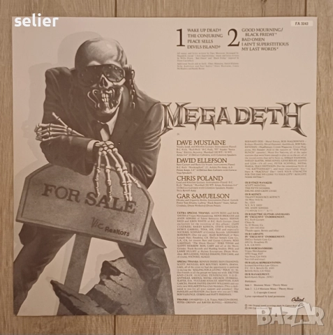 Megadeth – Peace Sells...But Who's Buying? Издание 🇬🇧 UK 1991г Стил:Thrash, Speed Metal Състояние , снимка 3 - Грамофонни плочи - 52240797