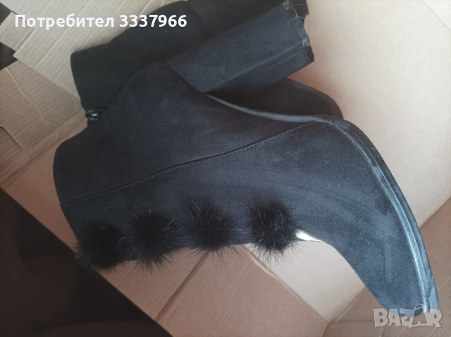 Дамски удобни боти на ток, снимка 6 - Дамски боти - 53197999