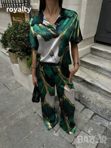 Дамски комплекти със сатен Два цвята , снимка 10 - Комплекти - 50394624