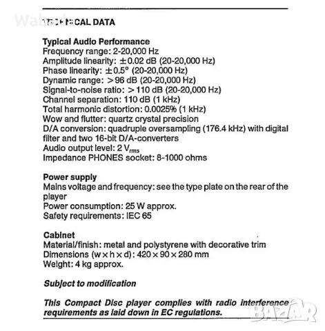 Рядко намиращ се плейър Philips CD630 CD-630 TDA1541A в оригинално състояние (1989), снимка 14 - Декове - 47511893