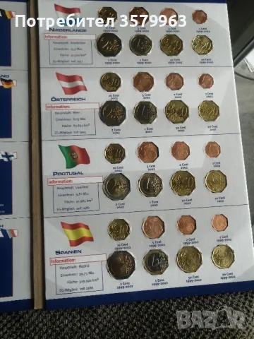 Албум с първите 12 страни и техните евро монети , снимка 1