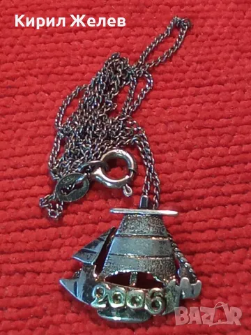 ФИГУРАЛЕН СРЕБЪРЕН ПЕНДАНТ 2006 / Година КОРАБЧЕ с ФИНА СРЕБЪРНА ВЕРИЖКА - СРЕБРО 925 Проба 49955, снимка 11 - Колиета, медальони, синджири - 50191554