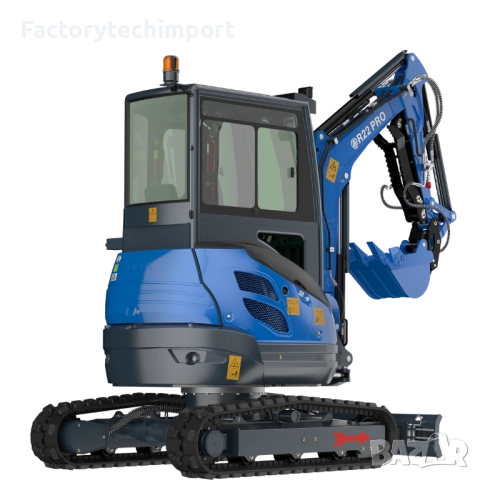 Мини багер Rippa R22 Pro – 2.4 т – KUBOTA (3 цилиндъра)+ Климатик, снимка 4 - Индустриална техника - 52719794