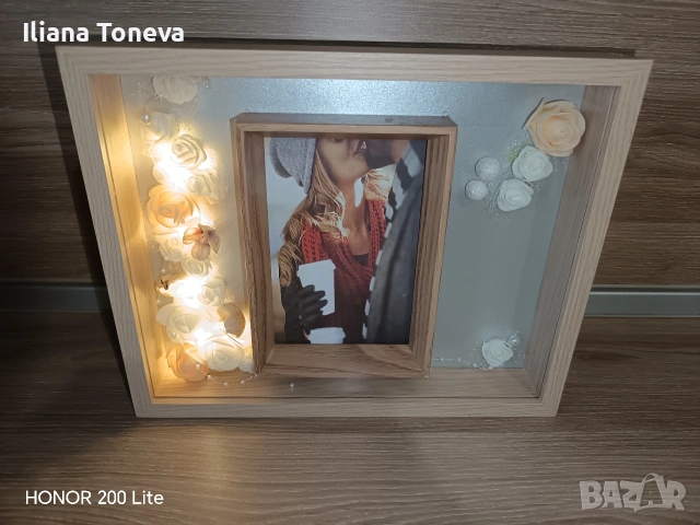 Светеща 3Д рамка подарък за Осми Март/Рожден ден, снимка 4 - Декорация за дома - 53411735