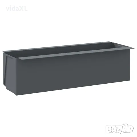 vidaXL Сандъчета за цветя за европалети 12 бр сиви 36x13,5x9,5 см PP, снимка 3 - Саксии и кашпи - 56146765