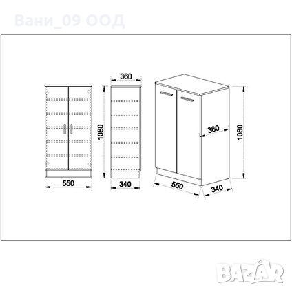 Голям шкаф за обувки на 6 реда, снимка 2 - Шкафове - 36074538