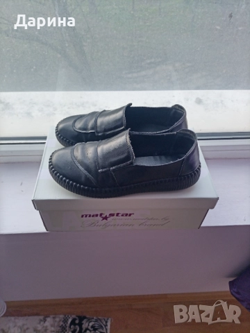 Черни дамски обувки от естествена кожа 