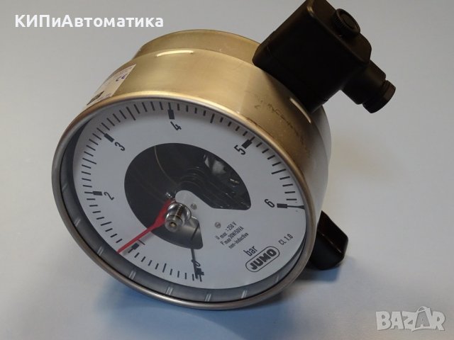 Ел. контактен Манометър JUMO Ф160, 6 bar pressure gauge with alarm contact, снимка 1 - Резервни части за машини - 39374033