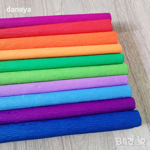 4503 Креп хартия за декорация, 10 цвята, 50x200cm