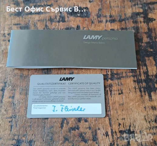 химикалка Lamy Persona twist титаниева с позлатени части, модел 220 уникат, снимка 4 - Колекции - 49998337