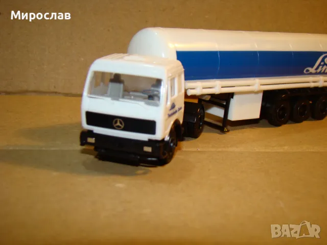 HERPA 1:87 H0 MERCEDES ТИР КАМИОН ИГРАЧКА МОДЕЛ ЦИСТЕРНА, снимка 2 - Колекции - 48268741