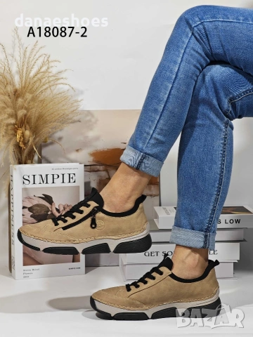 Дамски спортни обувки с връзки и цип , снимка 2 - Дамски ежедневни обувки - 53060085