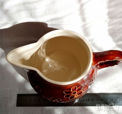 ⚜️ Винтидж голяма кана Heisterholz-keramik 1 литър ⚜️, снимка 5 - Антикварни и старинни предмети - 39727306