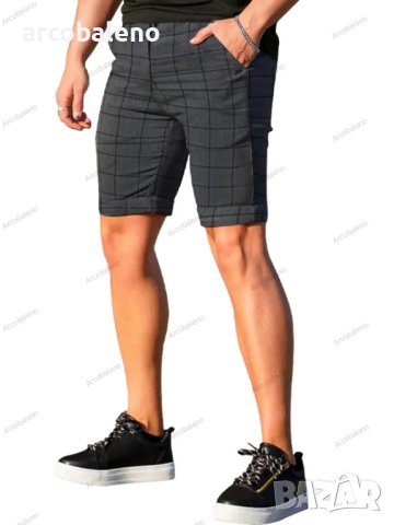 Карирани мъжки модни къси панталони, 4цвята - 023, снимка 6 - Къси панталони - 41376681