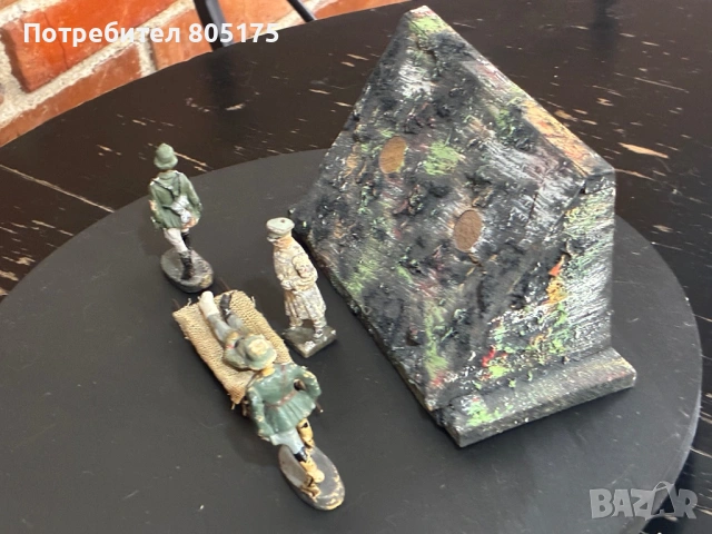 Стари фигурки войници от 30-40те год+бункер.Lineol , Elastolin, снимка 4 - Колекции - 53738296