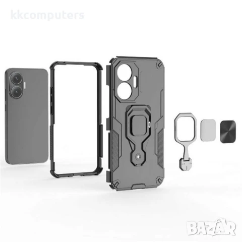 Xiaomi Poco F7 5G / Redmi Turbo 4 Pro 5G Удароустойчив Rotatable Ring Holder /Kickstand PC + TPU Кал, снимка 9 - Калъфи, кейсове - 50819173