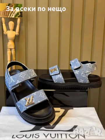 Louis Vuitton Дамски Сандали Луис Витон - 3 Налични Цвята Код E277, снимка 9 - Сандали - 50415445