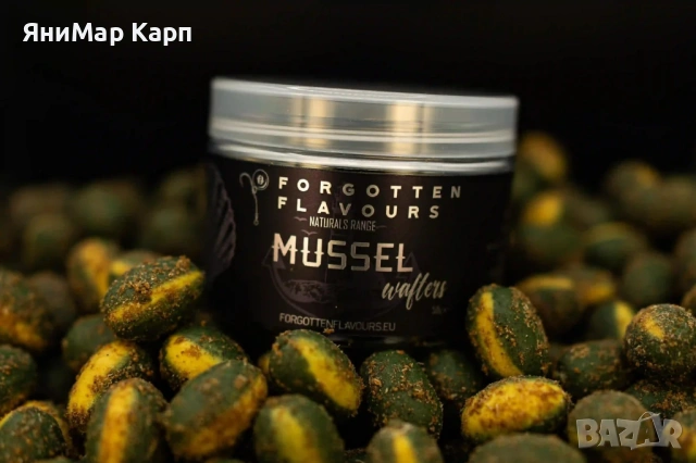 Уафтери Forgotten Flavours Mussel Naturals 150ml – Натурална Стръв Мида за Шаран, снимка 2 - Стръв и захранки - 53630079