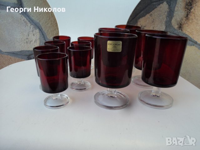  чаши Luminarc ruby red, снимка 6 - Сервизи - 40889001