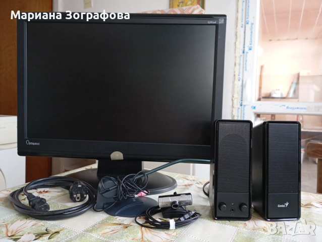 Монитор Optiquest Q201 WB-2, Работещ телевизор SAMSUNG PLANO, Клавиатури, кабели и мишки за компютър