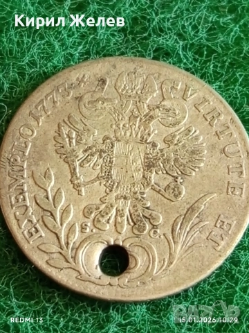 Сребърна монета 20 кройцера 1773г. Йозеф втори Австрия 52929, снимка 7 - Нумизматика и бонистика - 53105938