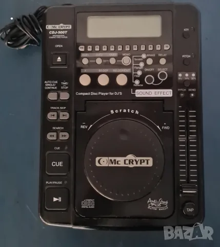 Професионален DJ CD плейър Mc Crypt CDJ-500T Топ състояние Ефекти