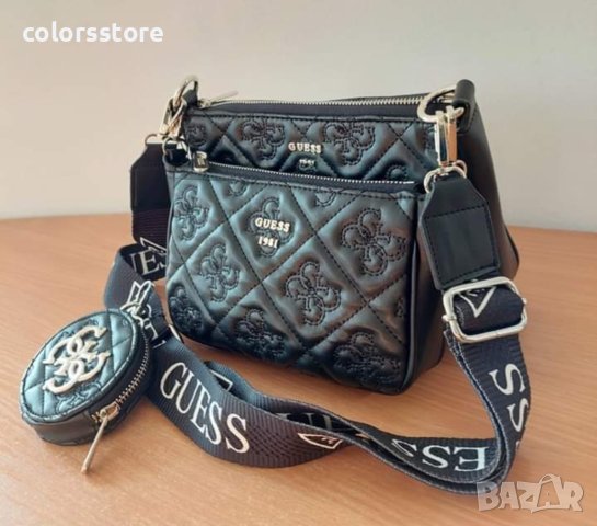 Черна чанта Guess код SG106, снимка 4 - Чанти - 38536088