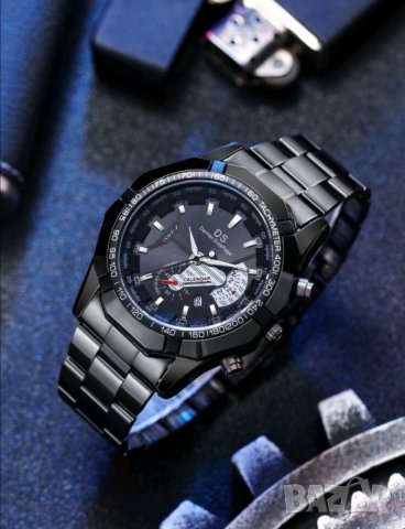 Мъжки водоустойчив черен часовник 