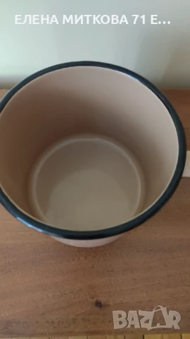 Голямо емайлирано канче с дълга дръжка ново, снимка 4 - Съдове за готвене - 50677954