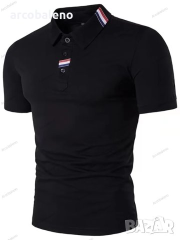 Мъжка бързосъхнеща поло тениска с яка и три копчета Pique Jersey, 2цвята - 023, снимка 4 - Тениски - 41482050