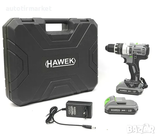 Винтоверт 24 V , 111 части , HW – 3001 с 2 батерии – HW-3001, снимка 3 - Аксесоари и консумативи - 56054178
