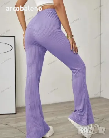 Дамски ежедневни клоширани панталони с висока талия, 2цвята , снимка 4 - Панталони - 49415262