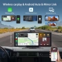 Мултимедия 4К + 1080P камера за кола с IPS тъчскрийн, CarPlay/Android Auto и GPS, снимка 2