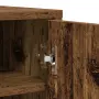 vidaXL Шкаф за обувки, старо дърво, 60x35x92 см, инженерно дърво, снимка 7