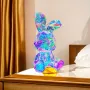 Ръчно изработена USB/батерии Великолепна, голяма, светеща скулптура LED Цветно Зайче, снимка 5