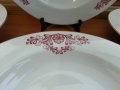 Стар български порцелан чинии дълбоки с златен кант, снимка 7