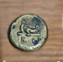 Стара реплика на бронзов Римски жетон 6 за публичен дом 18+ еротика секс, снимка 2