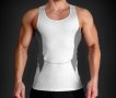 Мъжки спортен потник за фитнес тренировка и облекло - бял, снимка 1