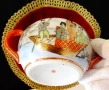 Захарница японски порцелан Sаtsuma,злато. , снимка 3
