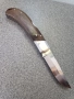 Сгъваем нож ръчно изработен + ПОДАРЪК кания, снимка 1