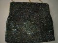 Ретро Дамска чанта портмоне стъклена мъниста хемелеон 