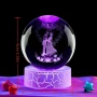 LED Светеща кристална топка/лампа, 3D сензорна - Сватба, Младоженци , снимка 1