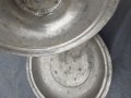 Стара чиния с капак и надпис, снимка 3
