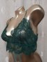 S Маслено зелено дантелено бюстие / бралетка /, снимка 2