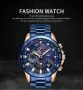 Мъжки спортно/елегантни кварцови хронографи LIGE *Blue/Black* Titanium !, снимка 16