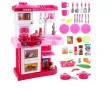 Детска кухня, с 28 аксесоара, розова с вода, снимка 4