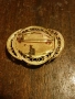 Стара позлатена брошка филигран. Чехословакия., снимка 2