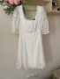 Нова кокетна кукленска елегантна буфан ръкав бяла дантела бяла дантелена  рокля , снимка 9